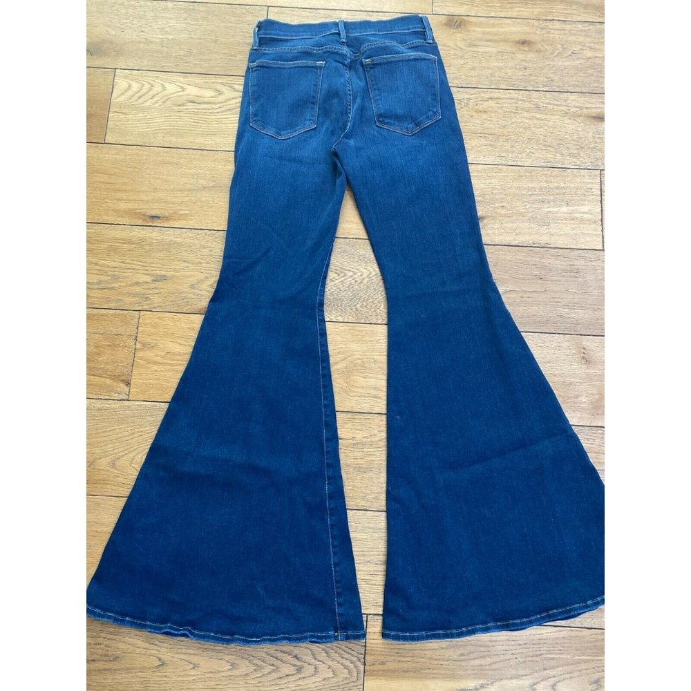 Frame Le High Super Flare Jeans Cantine Blue NWOT - Picture 11 of 11